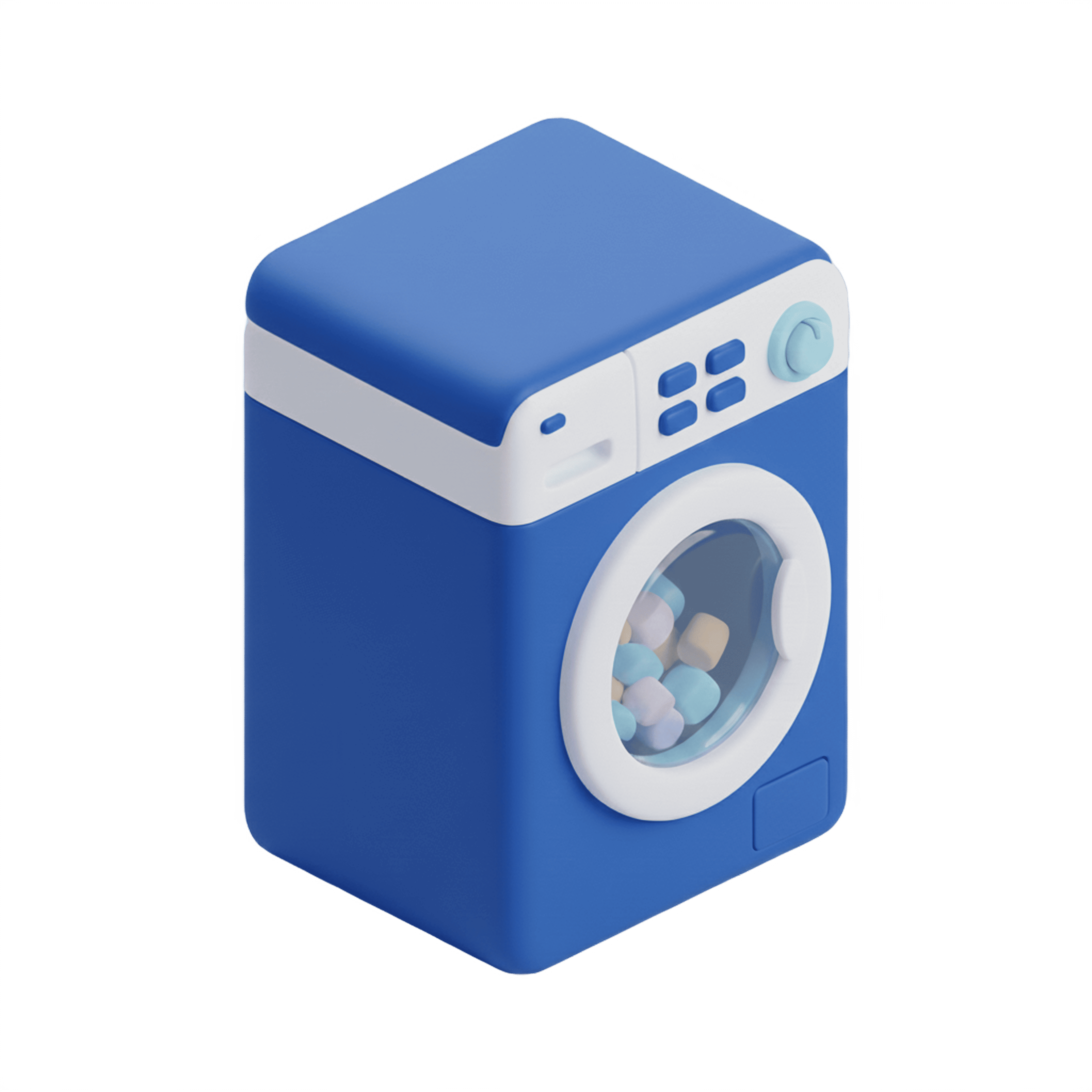 Machine à laver bleu